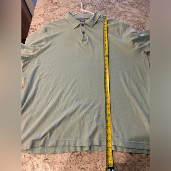 Tasso Elba Cotton Short Sleeve Collar Polo T-Shirt SZ XXL Light Teal - Picture 6 of 7